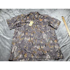 BUSHLAN Short Sleeve‎ vented Camo button down Sun Protection shirt size XL